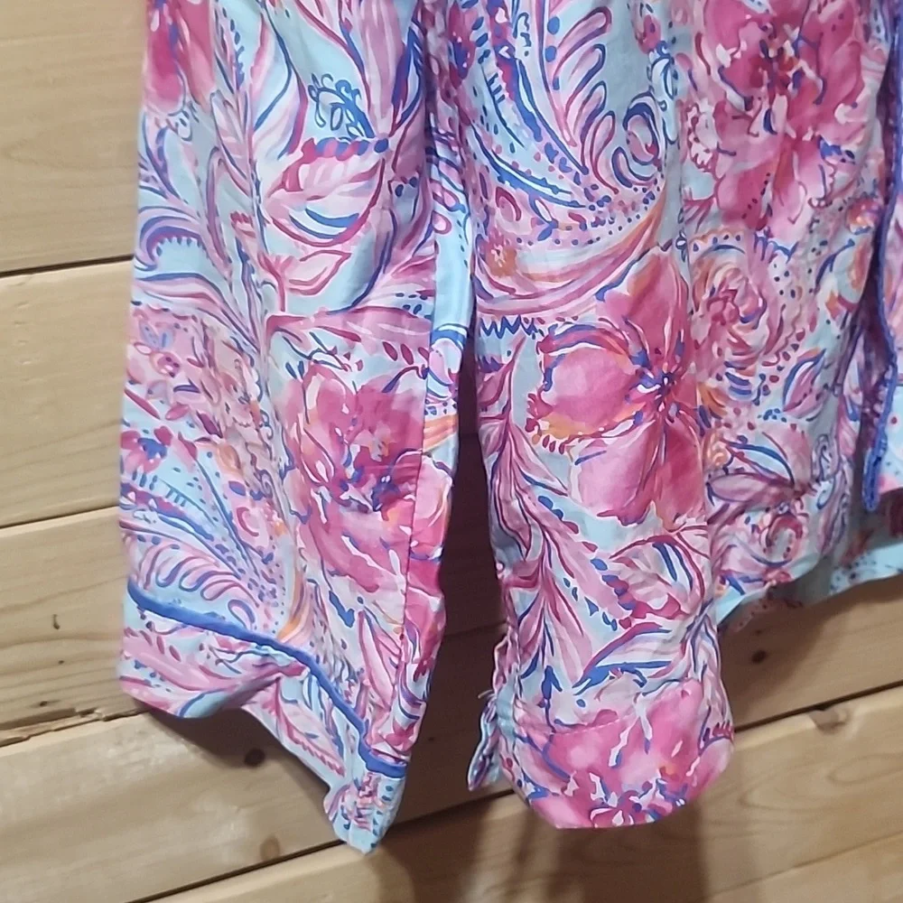 Pottery Barn Teen Lilly Pulitzer Floral Pajama Top Size Large